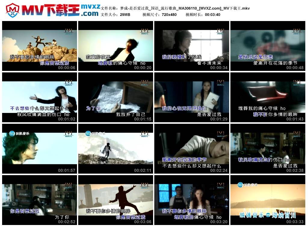 梦成-是否爱过我_国语_流行歌曲_MA306110